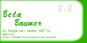 bela baumer business card